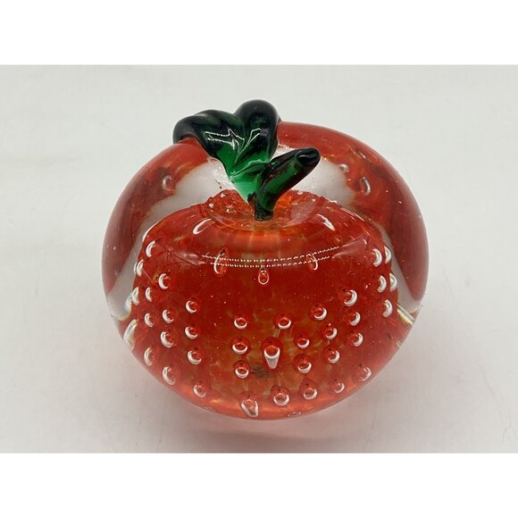 Lenox Retired "Orchard Glory" Handblown Crystal Apple Paperweight With Box & COA - Picture 8 of 15